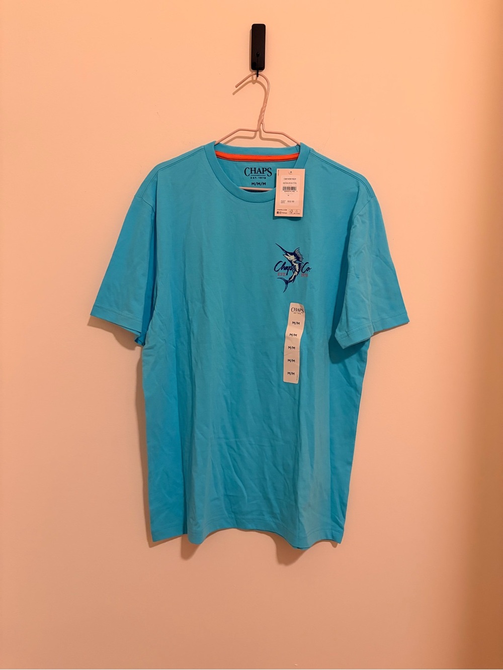 Chaps Men’s Turquoise Short-Sleeve Graphic Tee